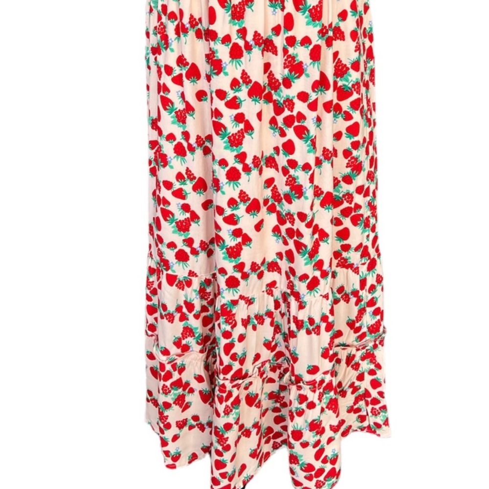Strawberry Print Off-Shoulder Dress - Picture 7 of 15